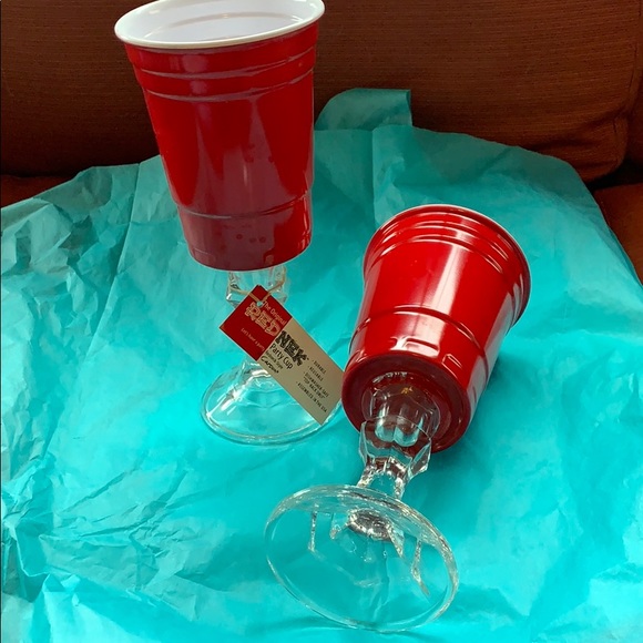 Our Late Toby Keith-Red Solo Cup- A set of 2 Rednek “Fancy” Stemmed Glasses - Picture 3 of 4